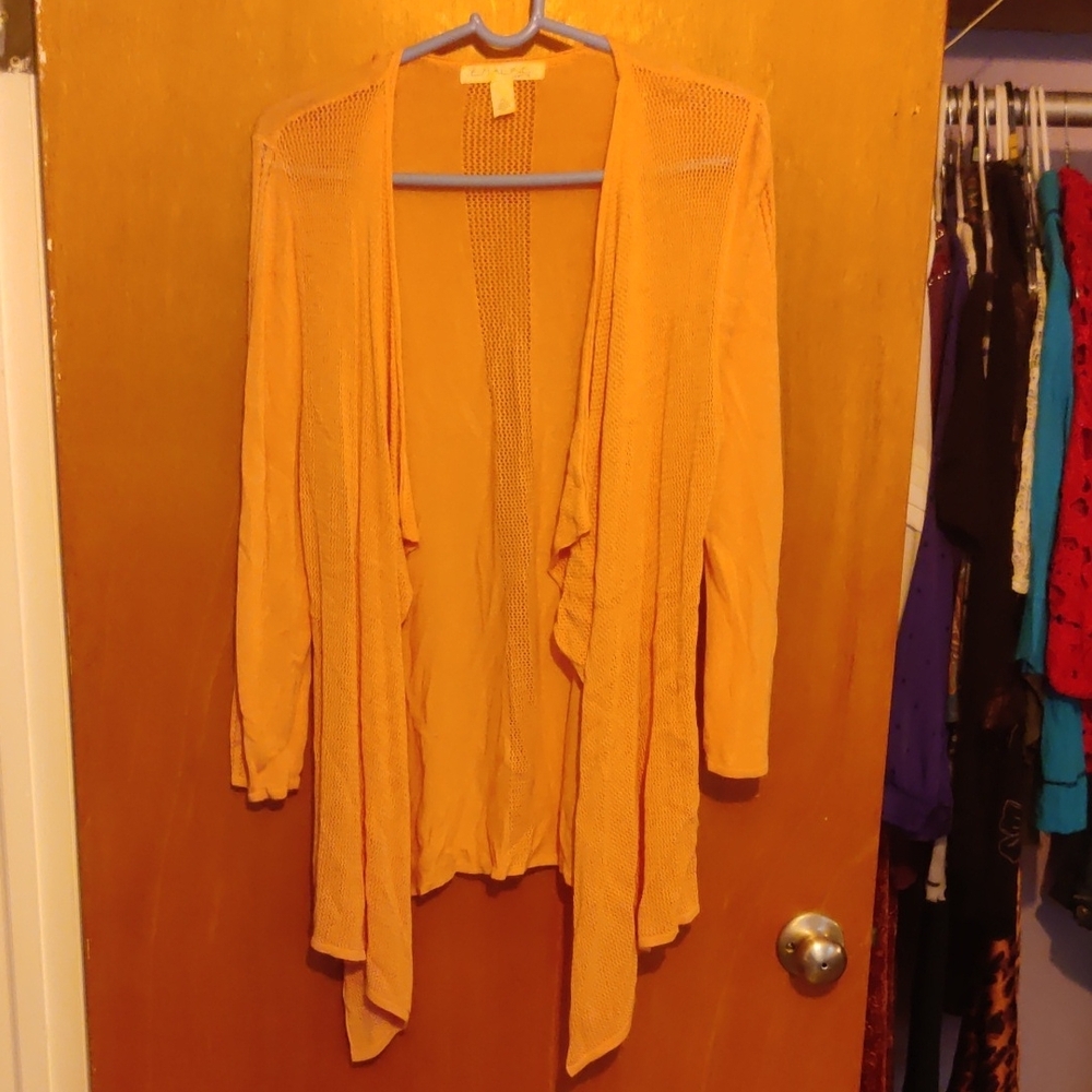Elegant Mustard Open Front Cardigan
